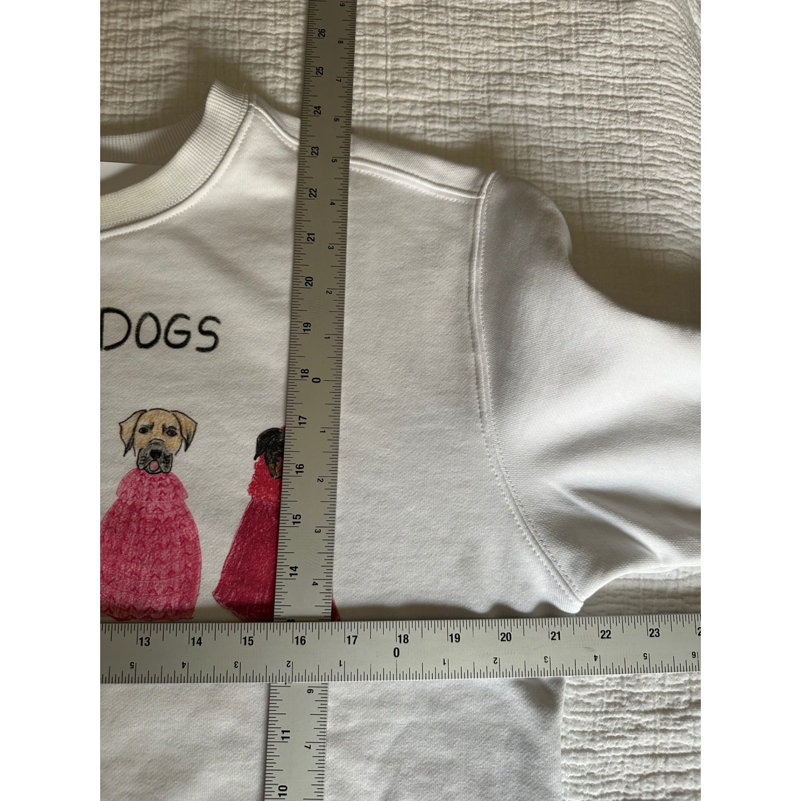 Unfortunate Portrait Nwt Haute Dogs Sweatshirt White Graphic Crewneck Xs — image 5 of 8